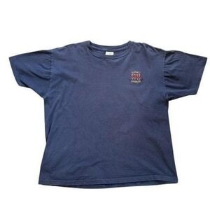 Vintage Pop Art WAM Quebec Canada Mountie Embroidered T-Shirt L 90s Streetwear
